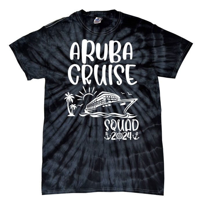 Aruba Cruise Squad 2024 Aruba Holiday Family Matching Cruise Tie-Dye T-Shirt