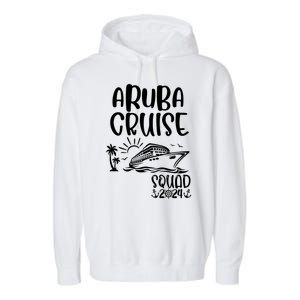 Aruba Cruise Squad 2024 Aruba Holiday Family Matching Cruise Garment-Dyed Fleece Hoodie