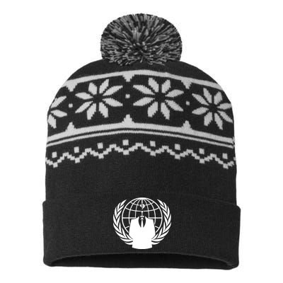 Anonymous Collective Symbol USA-Made Snowflake Beanie