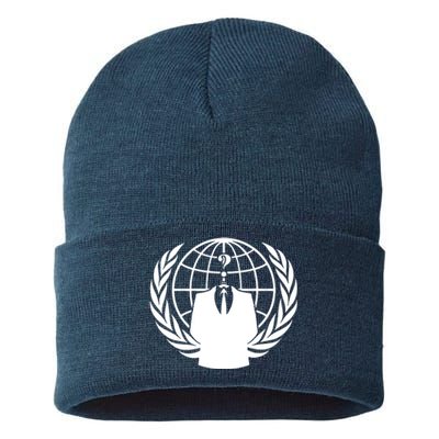 Anonymous Collective Symbol Sustainable Knit Beanie