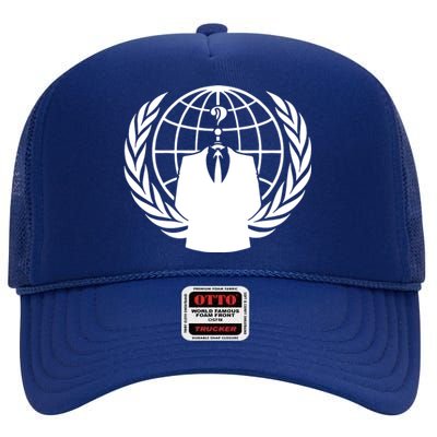 Anonymous Collective Symbol High Crown Mesh Back Trucker Hat