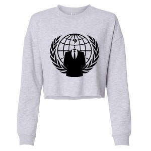 Anonymous Collective Symbol Cropped Pullover Crew