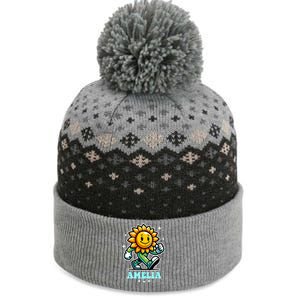 Amelia Cute Sunflower Gift The Baniff Cuffed Pom Beanie