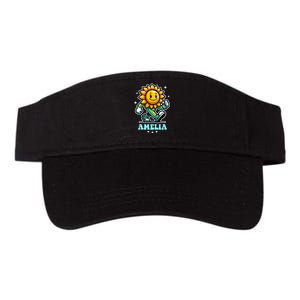 Amelia Cute Sunflower Gift Valucap Bio-Washed Visor