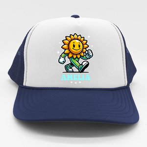 Amelia Cute Sunflower Gift Trucker Hat