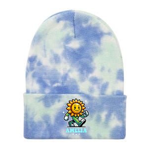 Amelia Cute Sunflower Gift Tie Dye 12in Knit Beanie