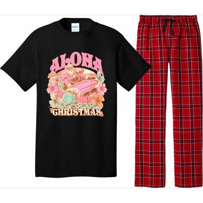 Aloha Christmas Santa Claus Surfing Hawaiian Mele Kalikimaka Pajama Set