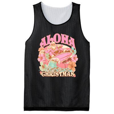 Aloha Christmas Santa Claus Surfing Hawaiian Mele Kalikimaka Mesh Reversible Basketball Jersey Tank