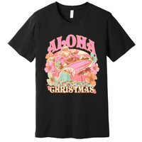 Aloha Christmas Santa Claus Surfing Hawaiian Mele Kalikimaka Premium T-Shirt