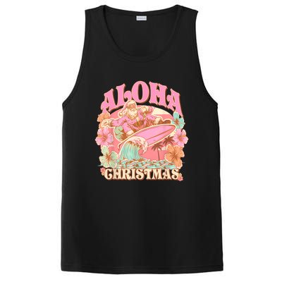 Aloha Christmas Santa Claus Surfing Hawaiian Mele Kalikimaka PosiCharge Competitor Tank