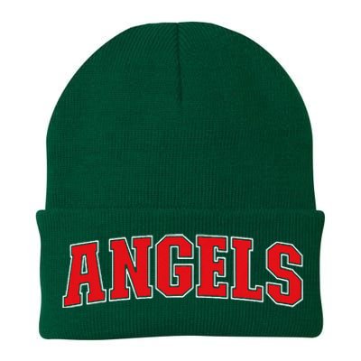 Angels California Souvenir Trip College Style Red Text Knit Cap Winter Beanie