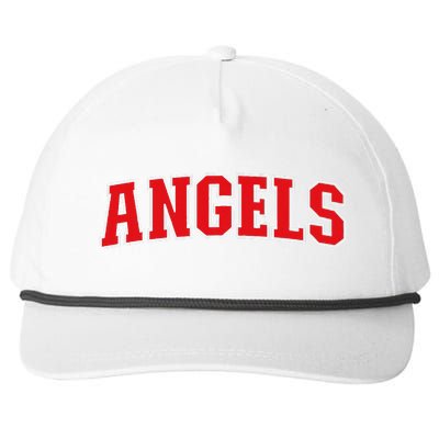 Angels California Souvenir Trip College Style Red Text Snapback Five-Panel Rope Hat