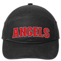 Angels California Souvenir Trip College Style Red Text 7-Panel Snapback Hat