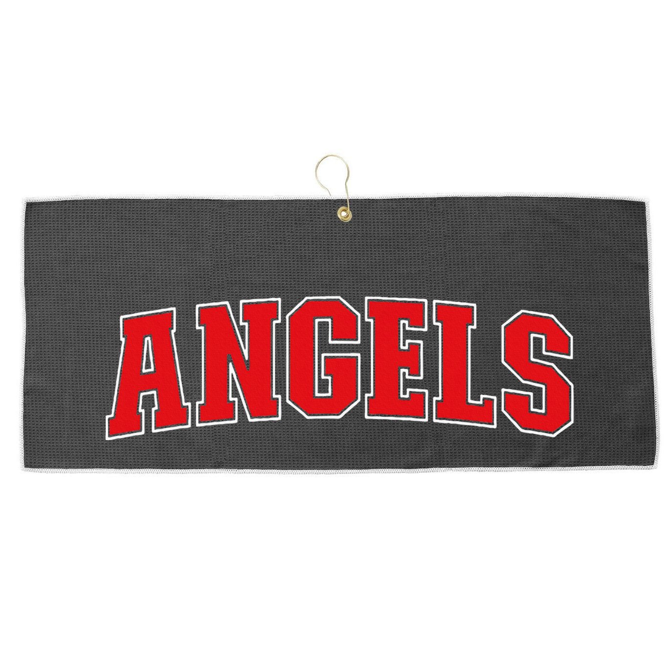 Angels California Souvenir Trip College Style Red Text Large Microfiber Waffle Golf Towel