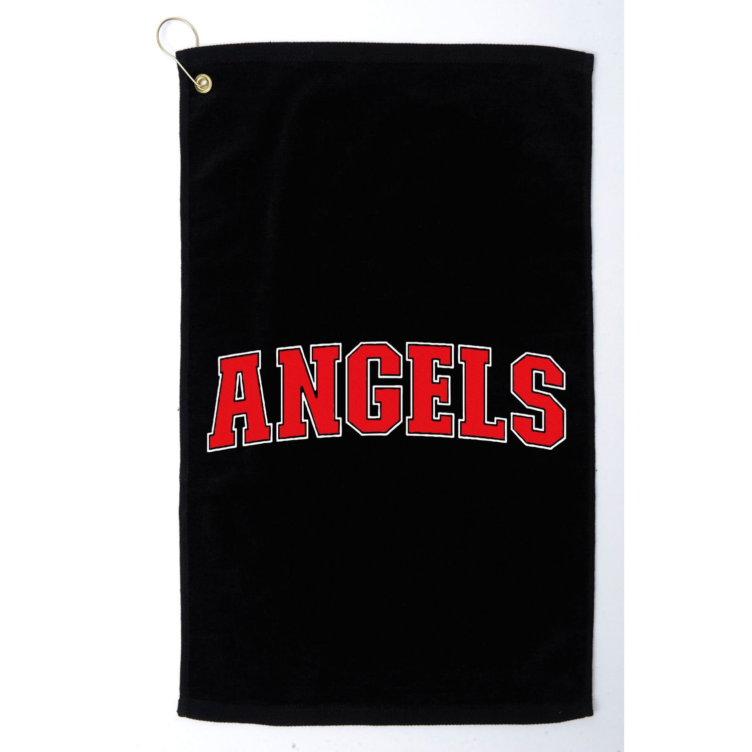 Angels California Souvenir Trip College Style Red Text Golf Towel
