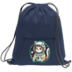 Astronaut Cat Space Helmet Sweatshirt Cinch Pack Bag