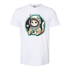 Astronaut Cat Space Helmet Softstyle CVC T-Shirt