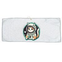 Astronaut Cat Space Helmet Large Microfiber Waffle Golf Towel