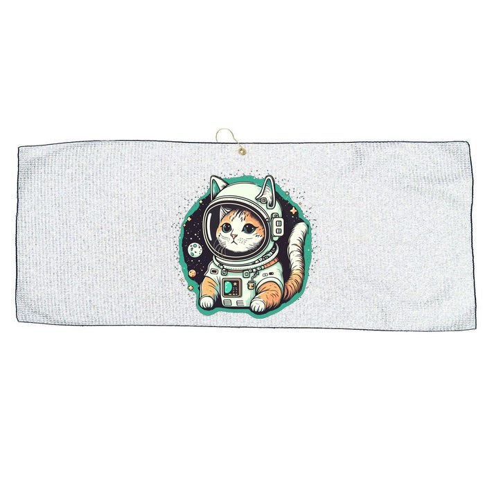 Astronaut Cat Space Helmet Large Microfiber Waffle Golf Towel