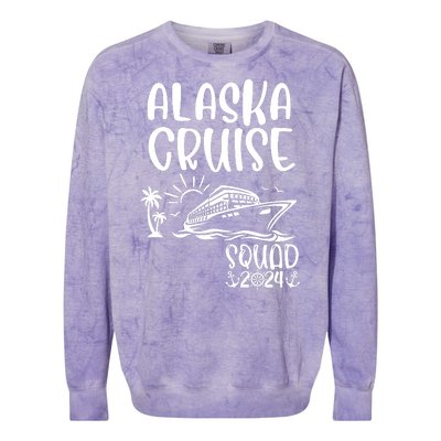 Alaska Cruise Squad 2024 Alaska Holiday Family Matching Colorblast Crewneck Sweatshirt