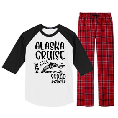 Alaska Cruise Squad 2024 Alaska Holiday Family Matching Raglan Sleeve Pajama Set