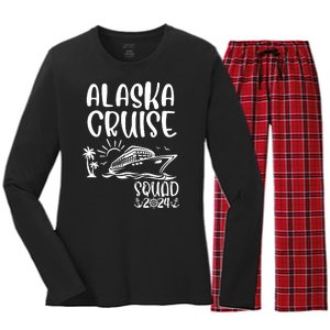 Alaska Cruise Squad 2024 Alaska Holiday Family Matching Women's Long Sleeve Flannel Pajama Set 