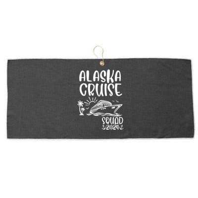 Alaska Cruise Squad 2024 Alaska Holiday Family Matching Large Microfiber Waffle Golf Towel