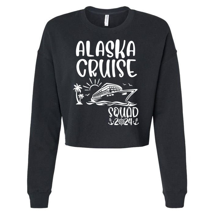 Alaska Cruise Squad 2024 Alaska Holiday Family Matching Cropped Pullover Crew