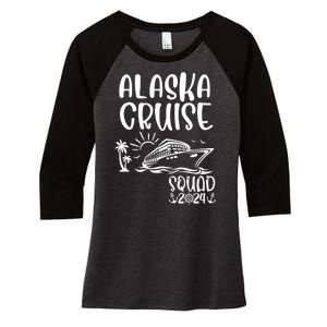 Alaska Cruise Squad 2024 Alaska Holiday Family Matching Women's Tri-Blend 3/4-Sleeve Raglan Shirt