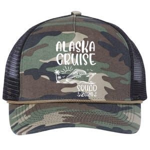 Alaska Cruise Squad 2024 Alaska Holiday Family Matching Retro Rope Trucker Hat Cap