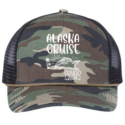 Alaska Cruise Squad 2024 Alaska Holiday Family Matching Retro Rope Trucker Hat Cap