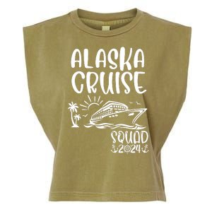 Alaska Cruise Squad 2024 Alaska Holiday Family Matching Garment-Dyed Women's Muscle Tee