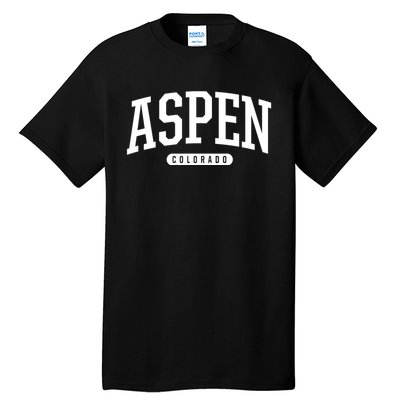 Aspen Colorado Souvenirs College Style Aspen Colorado Souvenir Tall T-Shirt