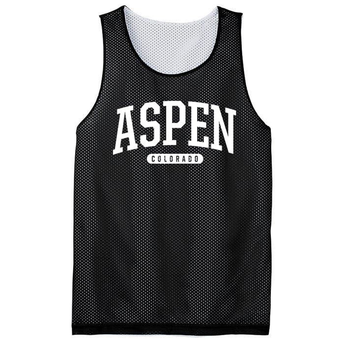 Aspen Colorado Souvenirs College Style Aspen Colorado Souvenir Mesh Reversible Basketball Jersey Tank