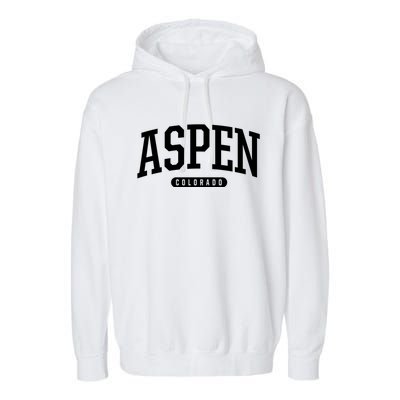 Aspen Colorado Souvenirs College Style Aspen Colorado Souvenir Garment-Dyed Fleece Hoodie