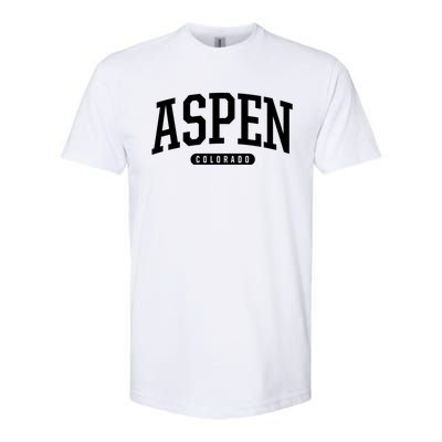 Aspen Colorado Souvenirs College Style Aspen Colorado Souvenir Softstyle CVC T-Shirt