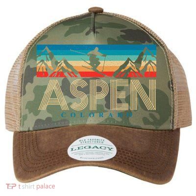 Aspen Colorado Ski Sunset Mountain Legacy Tie Dye Trucker Hat