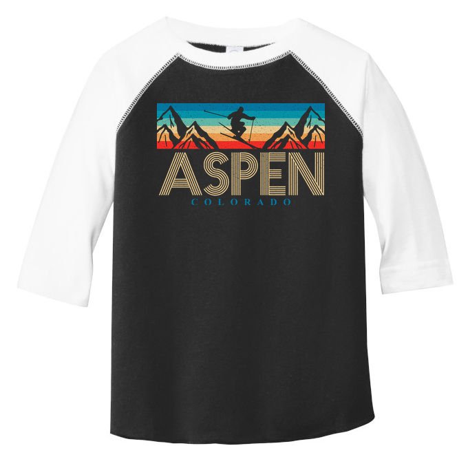 Aspen Colorado Ski Sunset Mountain Toddler Fine Jersey T-Shirt