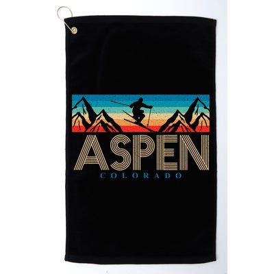 Aspen Colorado Ski Sunset Mountain Platinum Collection Golf Towel