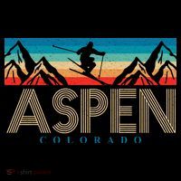 Aspen Colorado Ski Sunset Mountain Women's V-Neck T-Shirt