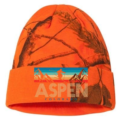 Aspen Colorado Ski Sunset Mountain Kati Licensed 12" Camo Beanie