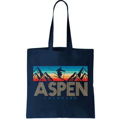 Aspen Colorado Ski Sunset Mountain Tote Bag