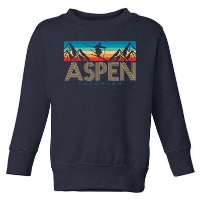 Aspen Colorado Ski Sunset Mountain Toddler Sweatshirt