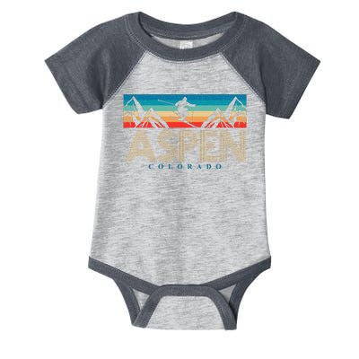 Aspen Colorado Ski Sunset Mountain Infant Baby Jersey Bodysuit