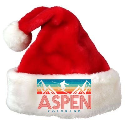 Aspen Colorado Ski Sunset Mountain Premium Christmas Santa Hat