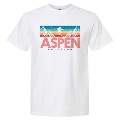 Aspen Colorado Ski Sunset Mountain Garment-Dyed Heavyweight T-Shirt