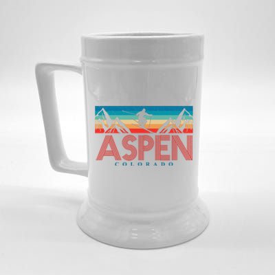 Aspen Colorado Ski Sunset Mountain Beer Stein