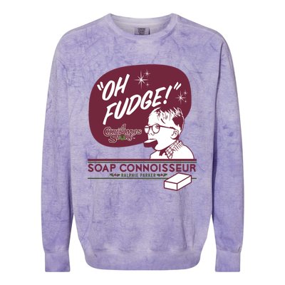 A Christmas Story Oh Fudge Soap Connoisseur Gift Colorblast Crewneck Sweatshirt