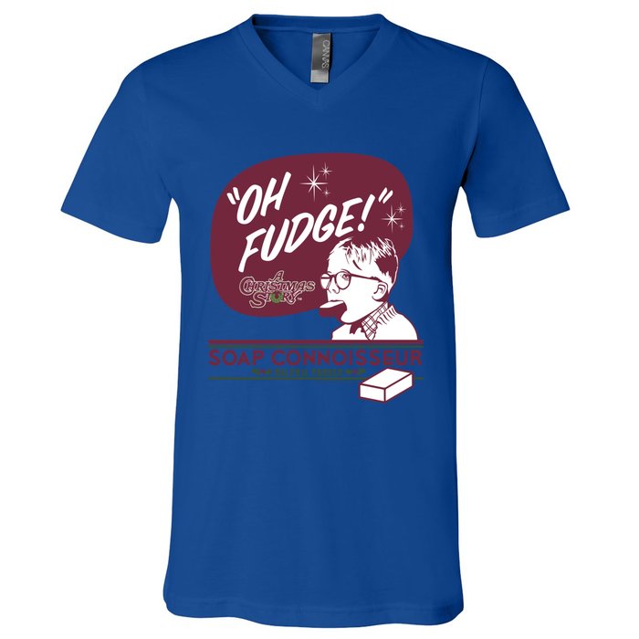 A Christmas Story Oh Fudge Soap Connoisseur Gift V-Neck T-Shirt