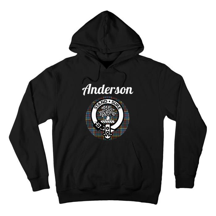 Anderson Clan Scottish Name Coat Of Arms Tartan Tall Hoodie